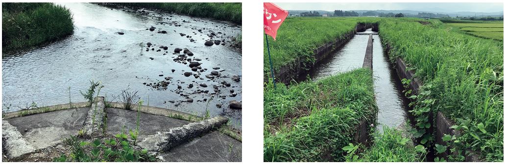 花川取水、荒川堰開水路